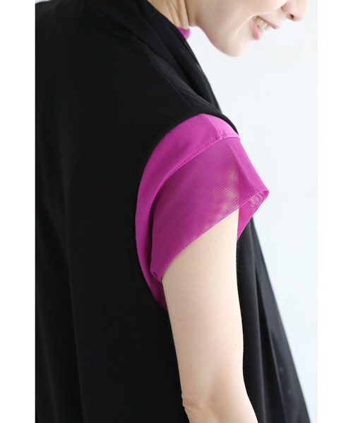 cawaii（カワイイ）の「新・スタメンTシャツシアー袖トップス（Tシャツ/カットソー・レディース・ホワイト/ブラック/マジェンタ/ブルー・FREE）」の9枚目の写真