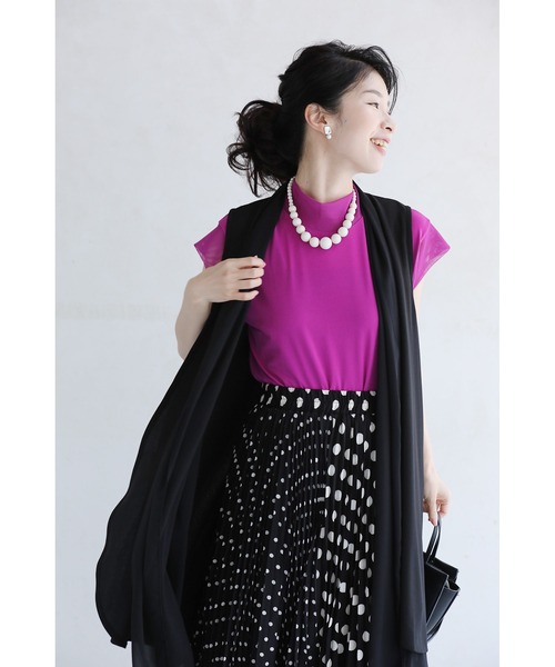 cawaii（カワイイ）の「新・スタメンTシャツシアー袖トップス（Tシャツ/カットソー・レディース・ホワイト/ブラック/マジェンタ/ブルー・FREE）」の10枚目の写真