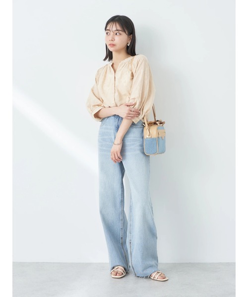 earth music&ecology（アースミュージックアンドエコロジー）の「バンブーテイストハンドルバッグ（ハンドバッグ・レディース・ライトブルー/ベージュ/ダークブルー・FREE）」の21枚目の写真