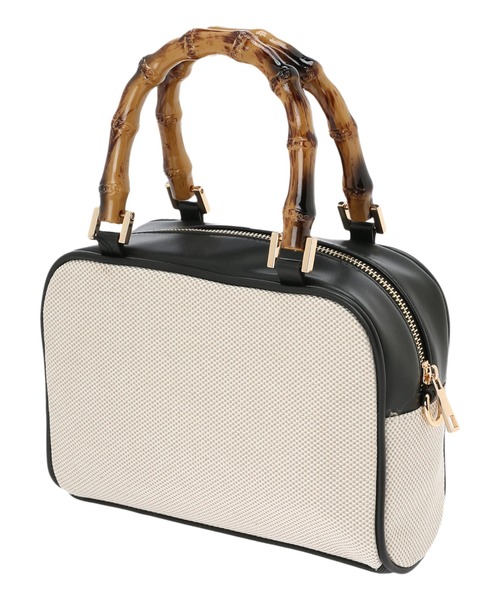 earth music&ecology（アースミュージックアンドエコロジー）の「バンブーテイストハンドルバッグ（ハンドバッグ・レディース・ライトブルー/ベージュ/ダークブルー・FREE）」の13枚目の写真