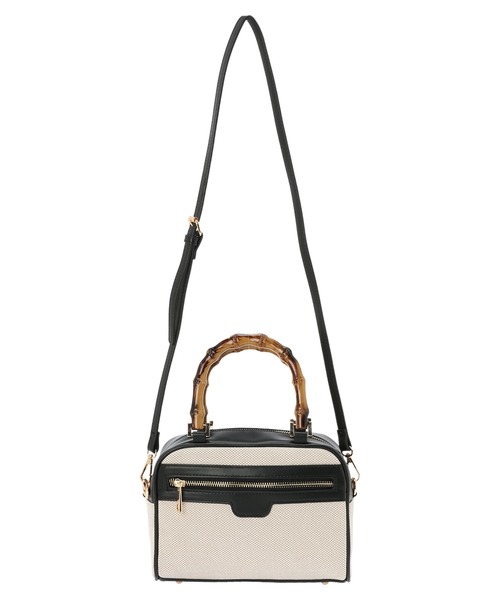 earth music&ecology（アースミュージックアンドエコロジー）の「バンブーテイストハンドルバッグ（ハンドバッグ・レディース・ライトブルー/ベージュ/ダークブルー・FREE）」の20枚目の写真