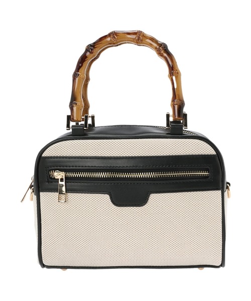 earth music&ecology（アースミュージックアンドエコロジー）の「バンブーテイストハンドルバッグ（ハンドバッグ・レディース・ライトブルー/ベージュ/ダークブルー・FREE）」の8枚目の写真