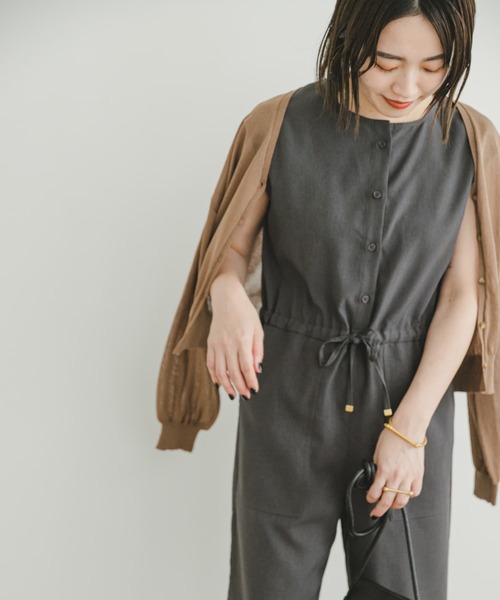 ITEMS URBANRESEARCH（アイテムズ アーバンリサーチ）の「オールインワン（つなぎ/オールインワン・レディース・マスタード/グレー・FREE）」の4枚目の写真