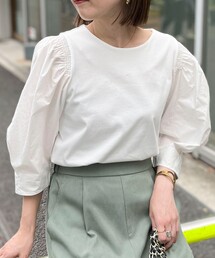 NOLLEY’S | 袖布帛プルオーバーカットソー(Tシャツ/カットソー)
