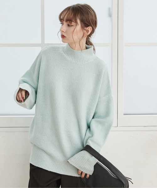 セール】オーバーサイズ ハイネックニット（ニット/セーター）｜ANGIE