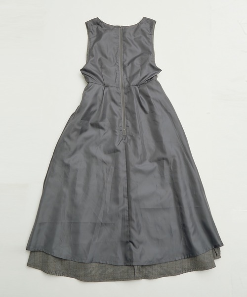 ROPE' PICNIC(ロペピクニック)の「チェックジャンパースカート(ジャンパースカート・レディース・チャコールグレー/ダークブラウン・36/38)」の6枚目の写真