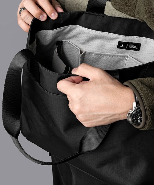ALPAKA(アルパカ)の「ELEMENTS TOTE トートバッグ ショッピングバッグ エコバッグ(トートバッグ・メンズ・ブラック/グレー/グリーン/ブラック×グレー/グリーン系その他・ONE SIZE)」の3枚目の写真