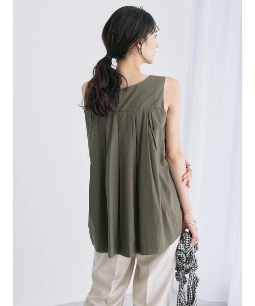 AMERICAN HOLIC（アメリカンホリック）の「Vネックタックノースリーブブラウス（シャツ/ブラウス・レディース・チェック/ブラック/カーキ・L/M）」の20枚目の写真