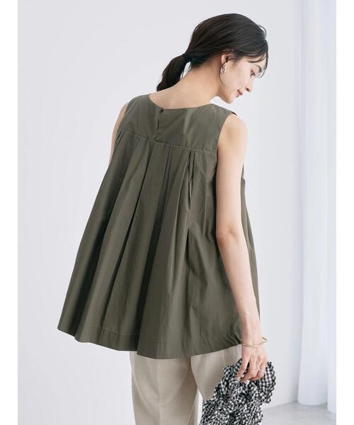 AMERICAN HOLIC（アメリカンホリック）の「Vネックタックノースリーブブラウス（シャツ/ブラウス・レディース・チェック/ブラック/カーキ・L/M）」の21枚目の写真