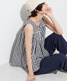 AMERICAN HOLIC | Vネックタックノースリーブブラウス(シャツ/ブラウス)