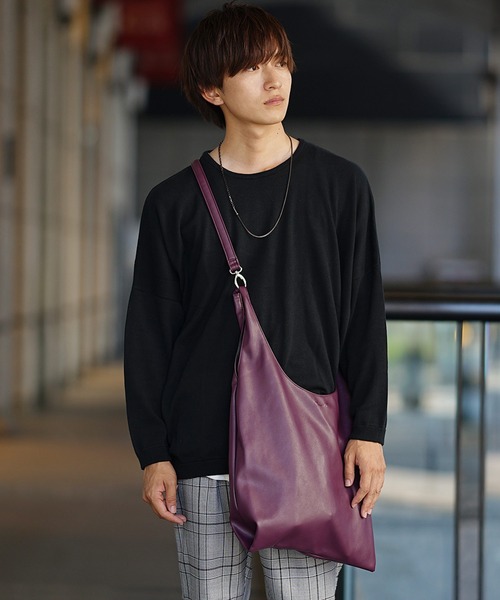 セール】【MinoriTY】シンセティックレザー2WAYマルシェバッグ