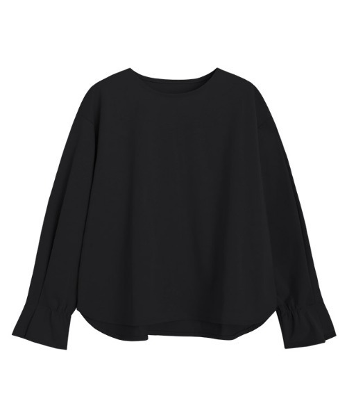 Pierrot(ピエロ)の「【イージーケア】キャンディスリーブTシャツ(Tシャツ/カットソー・レディース・ベージュ/ブラック/オフホワイト/グレー・S/M/L)」の7枚目の写真