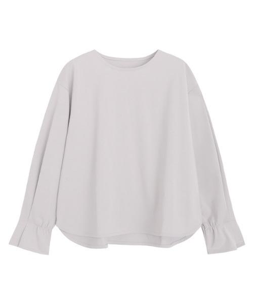 Pierrot(ピエロ)の「【イージーケア】キャンディスリーブTシャツ(Tシャツ/カットソー・レディース・ベージュ/ブラック/オフホワイト/グレー・S/M/L)」の15枚目の写真