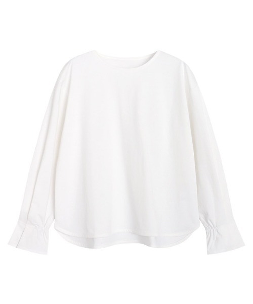 Pierrot(ピエロ)の「【イージーケア】キャンディスリーブTシャツ(Tシャツ/カットソー・レディース・ベージュ/ブラック/オフホワイト/グレー・S/M/L)」の14枚目の写真