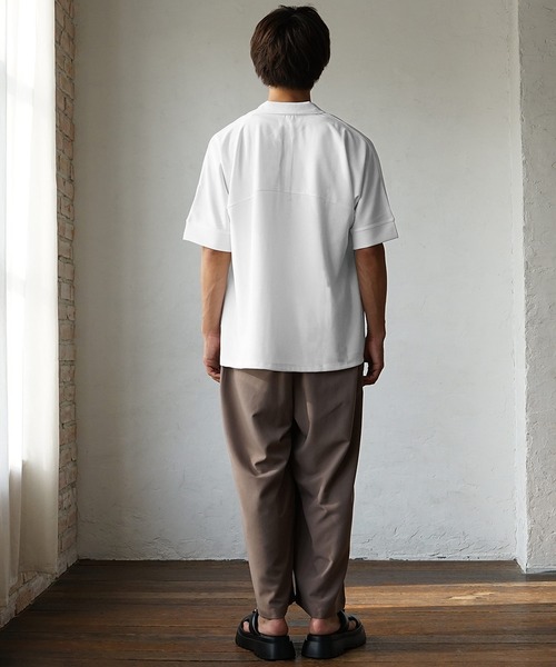 MinoriTY(マイノリティ)の「【ひと癖加えた、モード感】ドルマンシルエットビッグポロシャツ ビッグシルエット ルーズシルエット 半袖ポロシャツ メンズ 変形ポロシャツ【MinoriTY】(ポロシャツ・メンズ・ブラック/ホワイト・L/M)」の13枚目の写真