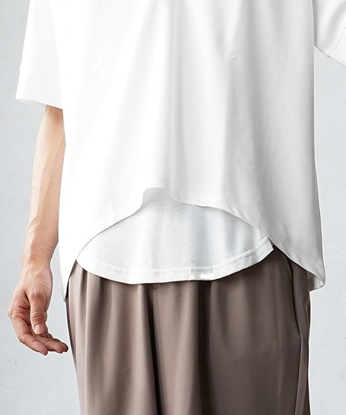 MinoriTY(マイノリティ)の「【ひと癖加えた、モード感】ドルマンシルエットビッグポロシャツ ビッグシルエット ルーズシルエット 半袖ポロシャツ メンズ 変形ポロシャツ【MinoriTY】(ポロシャツ・メンズ・ブラック/ホワイト・L/M)」の10枚目の写真