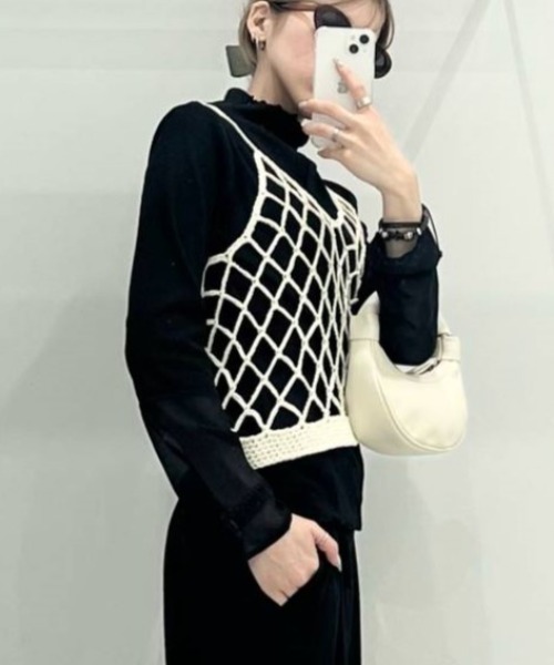 3.3 Field Trip （3.3フィールドトリップ）の「3.3 Field Trip／メッシュベスト 2972988（ベスト・レディース・ホワイト/ブラック/ブルー・FREE）」の2枚目の写真