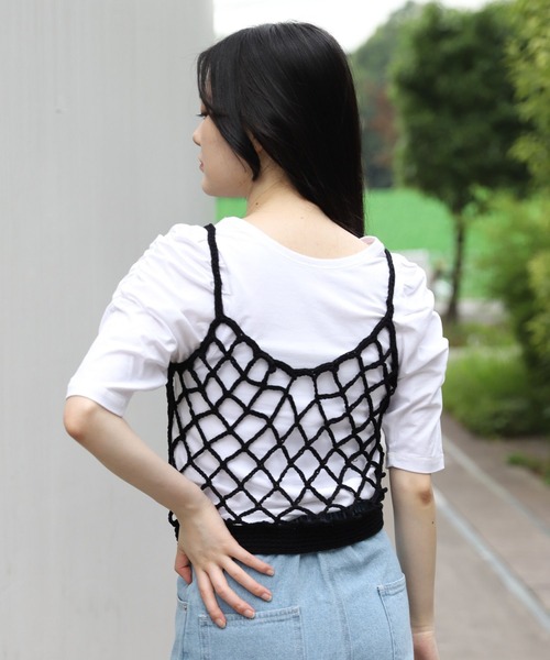 3.3 Field Trip （3.3フィールドトリップ）の「3.3 Field Trip／メッシュベスト 2972988（ベスト・レディース・ホワイト/ブラック/ブルー・FREE）」の21枚目の写真
