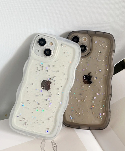 TONE SELECT GOODS（トーンセレクトグッズ）の「【float】キラキラ スパンコール ウェーブデザイン iPhoneケース【iPhoneシリーズ/各種機種対応】（スマホケース/カバー・レディース・ブラック/クリア/パープル/ブルー/ピンク・W/B/A/N/U/C/V/J/H/I/T/O/G/F/Q/P/E/D/iPhone 15 Pro/iPhone 16/iPhone 15/iPhone 16 Pro）」の6枚目の写真