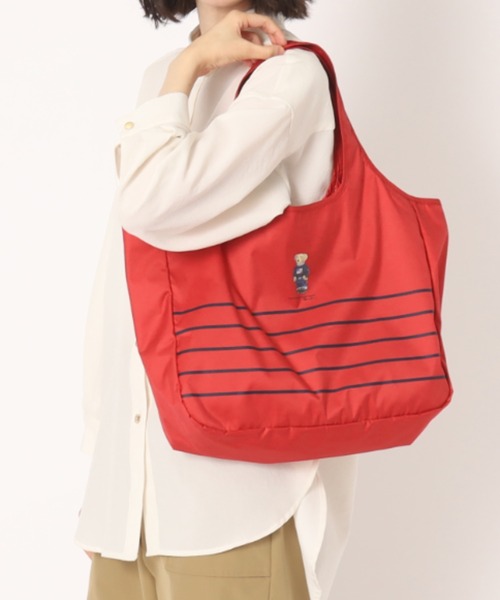 POLO RALPH LAUREN（ポロ ラルフ ローレン）の「ポーチ付きレインバッグ　POLO BEAR（エコバッグ/サブバッグ・レディース・ベージュ/レッド/ネイビー/ブラック・FREE）」の5枚目の写真
