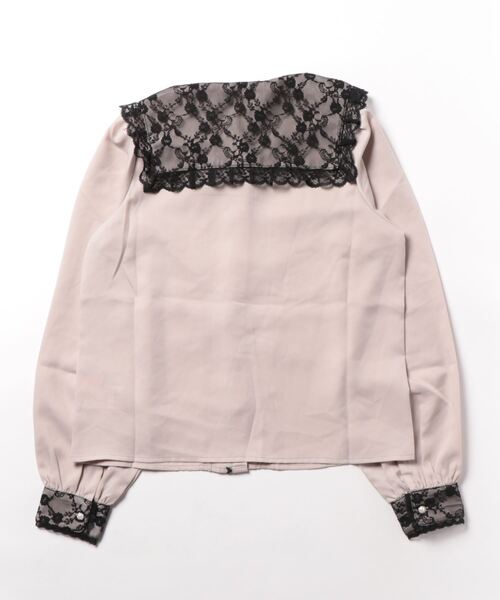 Honey Cinnamon（ハニーシナモン）の「配色レースブラウス（シャツ/ブラウス・レディース・ホワイト/ピンク・FREE）」の10枚目の写真