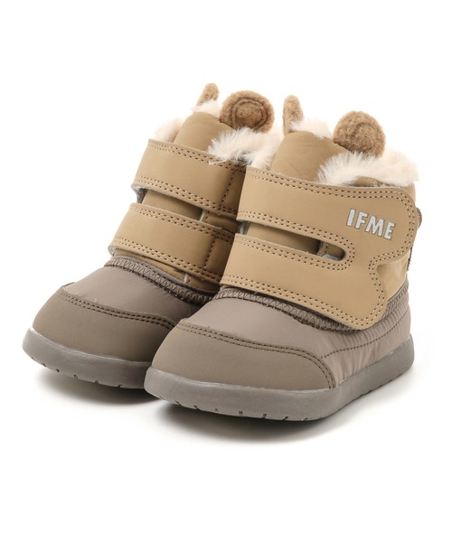 IFME（イフミー）の「BABY｜IFME クマ耳デザインボアライナーブーツ[撥水仕様]（ブーツ・キッズ・ホワイト/グレー/ベージュ/ピンク・13.5cm/13.0cm/15.0cm/14.5cm/12.5cm/14.0cm/12.0cm）」の4枚目の写真