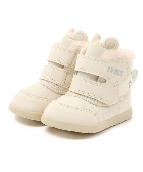 IFME（イフミー）の「BABY｜IFME クマ耳デザインボアライナーブーツ[撥水仕様]（ブーツ・キッズ・ホワイト/グレー/ベージュ/ピンク・13.5cm/13.0cm/15.0cm/14.5cm/12.5cm/14.0cm/12.0cm）」の2枚目の写真
