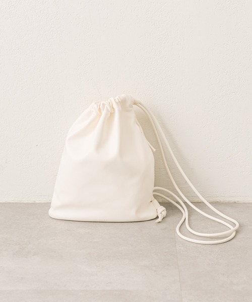 loti（ロティ）の「loti 巾着ショルダーBAG（ショルダーバッグ・レディース・グリーン/オフホワイト/ブラック・ONE SIZE）」の14枚目の写真
