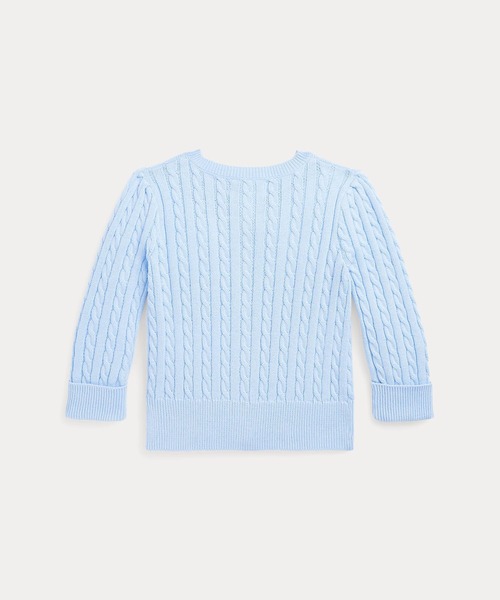 POLO RALPH LAUREN CHILDRENSWEAR(ポロ ラルフ ローレン チルドレンズウェア)の「ケーブルニット コットン カーディガン(カーディガン/ボレロ・キッズ・ブルー・12M/18M/24M)」の4枚目の写真