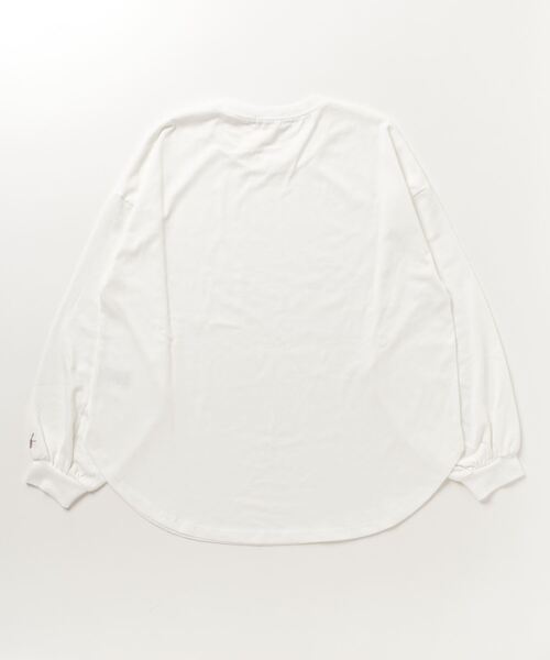 RIKKA FEMME(リッカファム)の「RIKKA FEMME/リッカファム ロンT オーバーサイズRF23FW08(Tシャツ/カットソー・レディース・ホワイト/ブラック/ベージュ・FREE)」の4枚目の写真