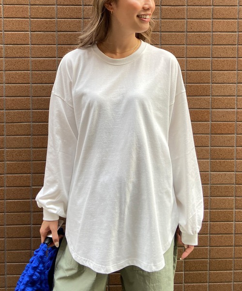 RIKKA FEMME(リッカファム)の「RIKKA FEMME/リッカファム ロンT オーバーサイズRF23FW08(Tシャツ/カットソー・レディース・ホワイト/ブラック/ベージュ・FREE)」の18枚目の写真