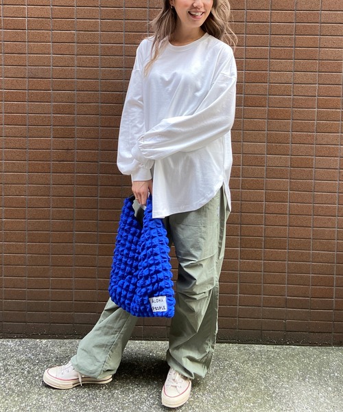 RIKKA FEMME(リッカファム)の「RIKKA FEMME/リッカファム ロンT オーバーサイズRF23FW08(Tシャツ/カットソー・レディース・ホワイト/ブラック/ベージュ・FREE)」の21枚目の写真