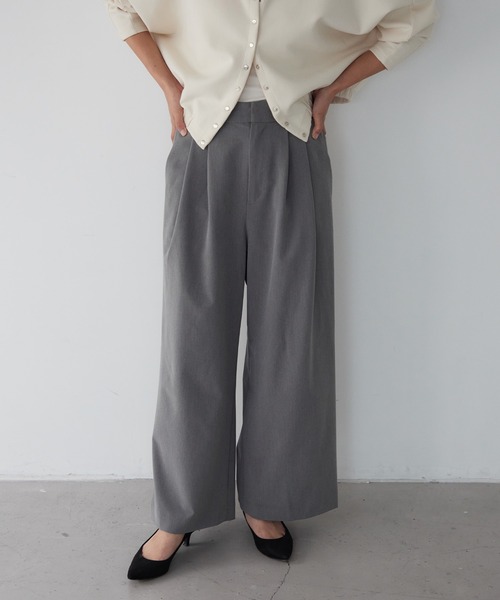 for/c(フォーシー)の「タックワイドパンツ【サスティナブル】(その他パンツ・レディース・グレー/ブラック・LL/M/L)」の17枚目の写真