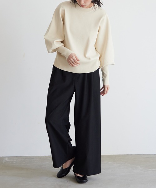 for/c(フォーシー)の「タックワイドパンツ【サスティナブル】(その他パンツ・レディース・グレー/ブラック・LL/M/L)」の3枚目の写真