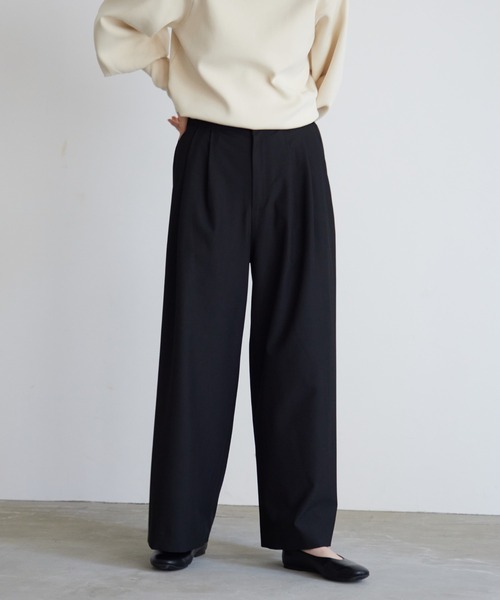 for/c(フォーシー)の「タックワイドパンツ【サスティナブル】(その他パンツ・レディース・グレー/ブラック・LL/M/L)」の7枚目の写真