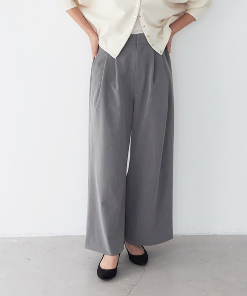 for/c(フォーシー)の「タックワイドパンツ【サスティナブル】(その他パンツ・レディース・グレー/ブラック・LL/M/L)」の15枚目の写真