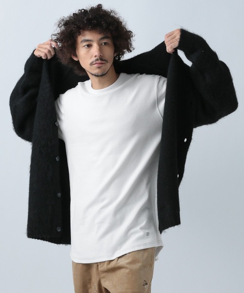 BAYFLOW(ベイフロー)の「スムースプレーン長袖Tシャツ(Tシャツ/カットソー・メンズ・チャコール/カーキ/オフホワイト/グレー・LARGE/SMALL/MEDIUM)」の2枚目の写真