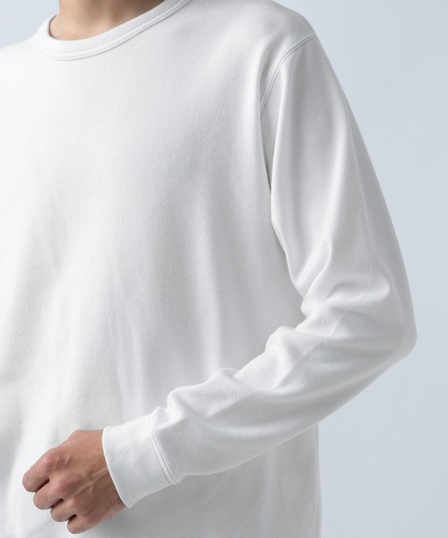 BAYFLOW(ベイフロー)の「スムースプレーン長袖Tシャツ(Tシャツ/カットソー・メンズ・チャコール/カーキ/オフホワイト/グレー・LARGE/SMALL/MEDIUM)」の12枚目の写真