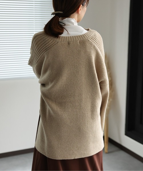 sakishimatokyo(サキシマトーキョー)の「起毛 キーネックニットトップス(ニット/セーター・レディース・ブルー/ブラック/オフホワイト/アイボリー・FREE)」の10枚目の写真
