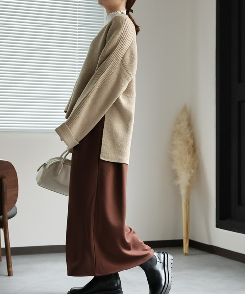 sakishimatokyo(サキシマトーキョー)の「起毛 キーネックニットトップス(ニット/セーター・レディース・ブルー/ブラック/オフホワイト/アイボリー・FREE)」の14枚目の写真