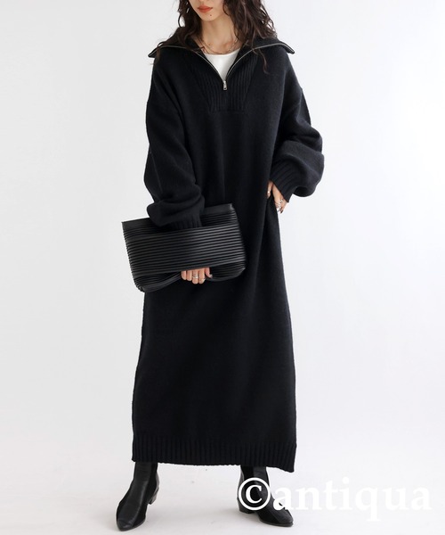 ARCHIVIO ハイネックロゴニットワンピース archivio ニット セーター 「LADIES」ハイネックロゴニット