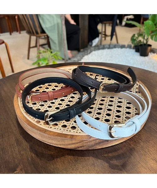 MODE ROBE（モードローブ）の「ゴールドバックルベルト（ベルト・レディース・ブラック/ホワイト/ブラウン/キャメル・FREE）」の5枚目の写真