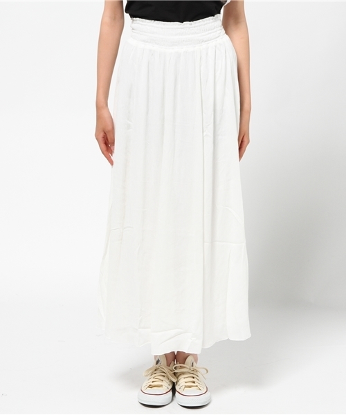 WEGO（ウィゴー）の「WEGO/クレープマキシスカート（スカート・レディース・ネイビー/レッド/オフホワイト・FREE）」の7枚目の写真