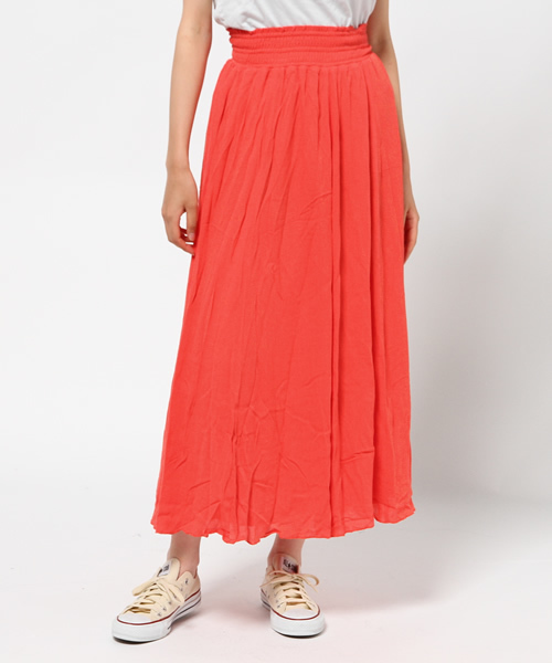 WEGO（ウィゴー）の「WEGO/クレープマキシスカート（スカート・レディース・ネイビー/レッド/オフホワイト・FREE）」の6枚目の写真