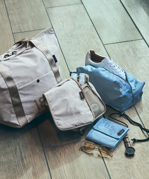 TRAVEL SHOP MILESTO（トラベルショップミレスト）の「MILESTO UTILITY シューズバッグ 5L（トラベルグッズ・レディース・ブラック/グレー系その他/グレイッシュベージュ/ネイビー/オレンジ/グリーン・ﾌﾘ-）」の7枚目の写真