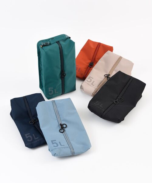 TRAVEL SHOP MILESTO（トラベルショップミレスト）の「MILESTO UTILITY シューズバッグ 5L（トラベルグッズ・レディース・ブラック/グレー系その他/グレイッシュベージュ/ネイビー/オレンジ/グリーン・ﾌﾘ-）」の8枚目の写真