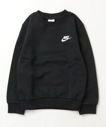 NIKE（ナイキ）の「NIKE ナイキ K CLUB FLC CREW LS LBR スウェット FD3006 010BLACK/WHITE（スウェット）」
