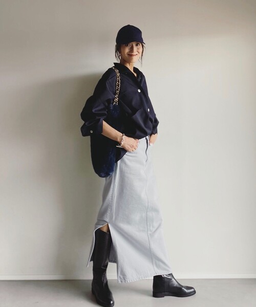 woadblue(ウォードブルー)の「エディター坪田あさみ × woadblue × Demi-Luxe BEAMS / 別注 リネンキャンバス ロゴ キャップ(キャップ・レディース・ブラック/ベージュ/ネイビー・ONE SIZE)」の7枚目の写真