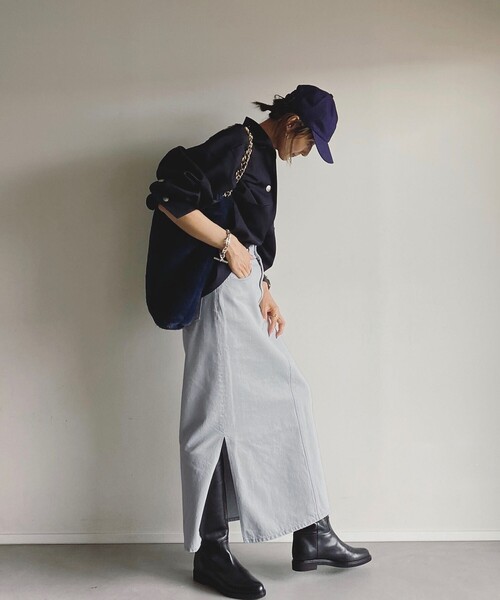 woadblue(ウォードブルー)の「エディター坪田あさみ × woadblue × Demi-Luxe BEAMS / 別注 リネンキャンバス ロゴ キャップ(キャップ・レディース・ブラック/ベージュ/ネイビー・ONE SIZE)」の8枚目の写真