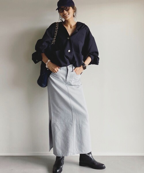 woadblue(ウォードブルー)の「エディター坪田あさみ × woadblue × Demi-Luxe BEAMS / 別注 リネンキャンバス ロゴ キャップ(キャップ・レディース・ブラック/ベージュ/ネイビー・ONE SIZE)」の9枚目の写真